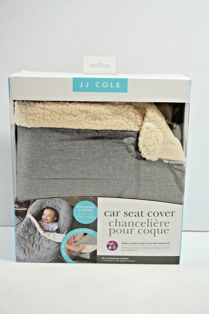 JJ Cole Baby Infant Car Seat Cover Grey Gray Unisex Boy Girl New In Box